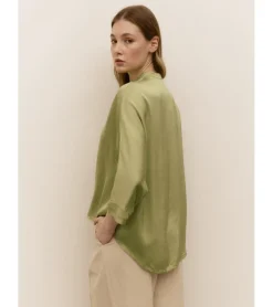 CAMISA SATÉN COMBINADA