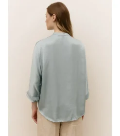 CAMISA SATÉN COMBINADA
