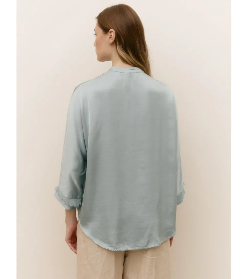 CAMISA SATÉN COMBINADA