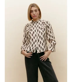 CAMISA ÉTNICA CON VOLANTES