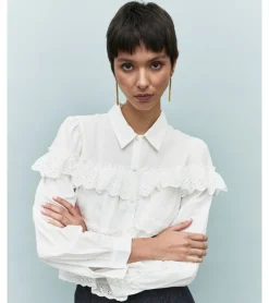 CAMISA VOLANTES BORDADOS