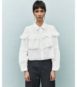 CAMISA VOLANTES BORDADOS