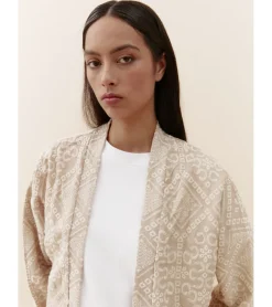 CHAQUETA BORDADA ABIERTA
