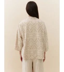 CHAQUETA BORDADA ABIERTA