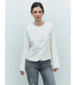 CHAQUETA BROCADA BOTONES