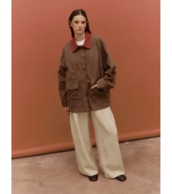 CHAQUETA COMBINADA ALGODÓN