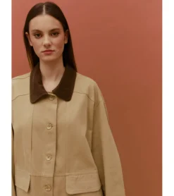CHAQUETA COMBINADA ALGODÓN
