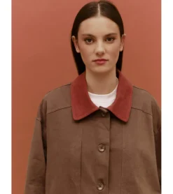 CHAQUETA COMBINADA ALGODÓN