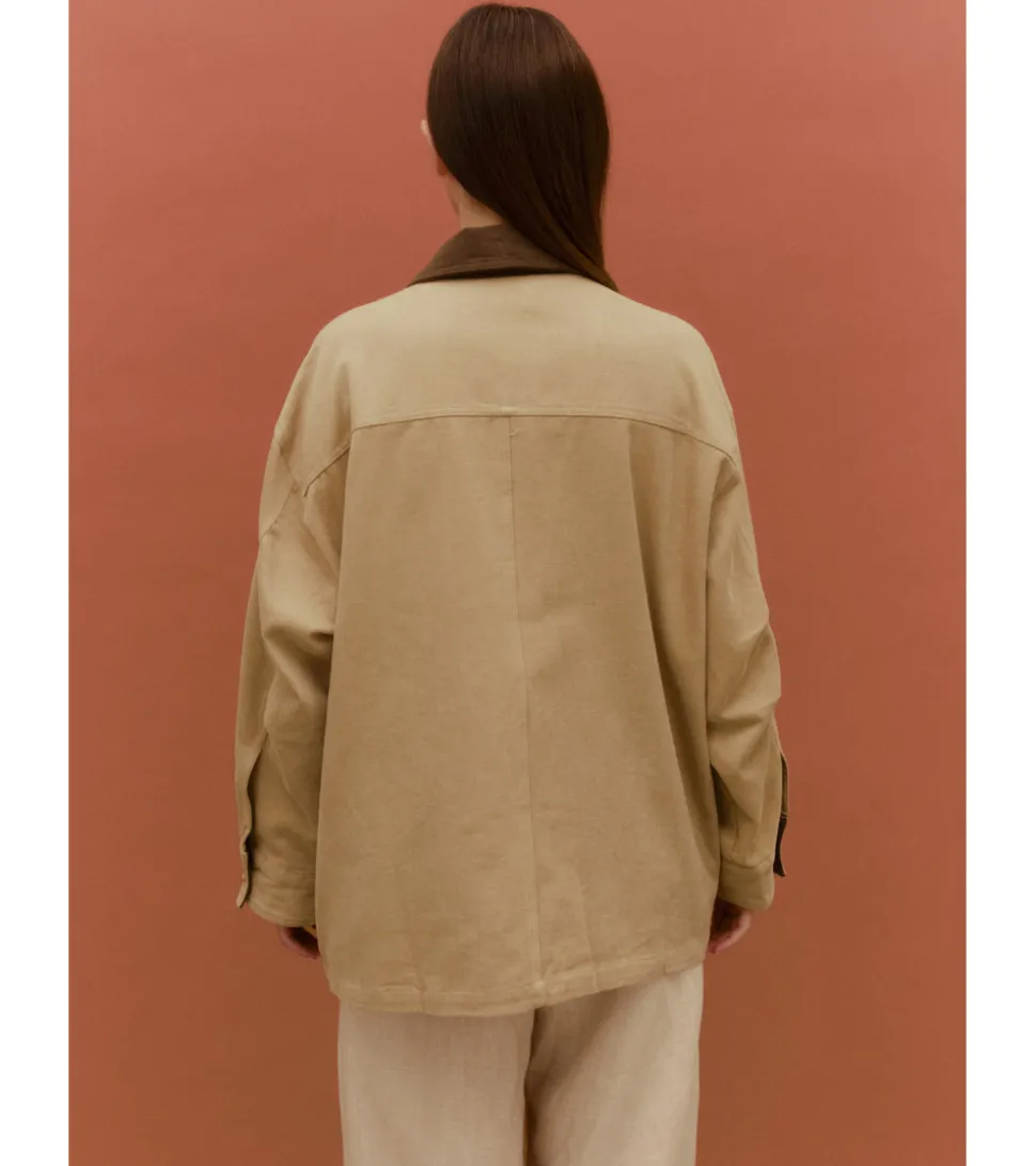 CHAQUETA COMBINADA ALGODÓN