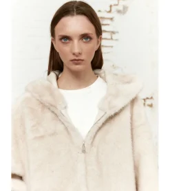 CHAQUETA EFECTO PELO CAPUCHA