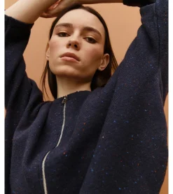 CHAQUETA PUNTO JASPEADA