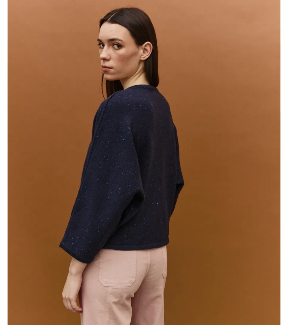 CHAQUETA PUNTO JASPEADA