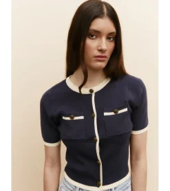 CHAQUETA PUNTO MANGA CORTA