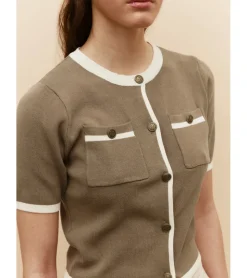 CHAQUETA PUNTO MANGA CORTA