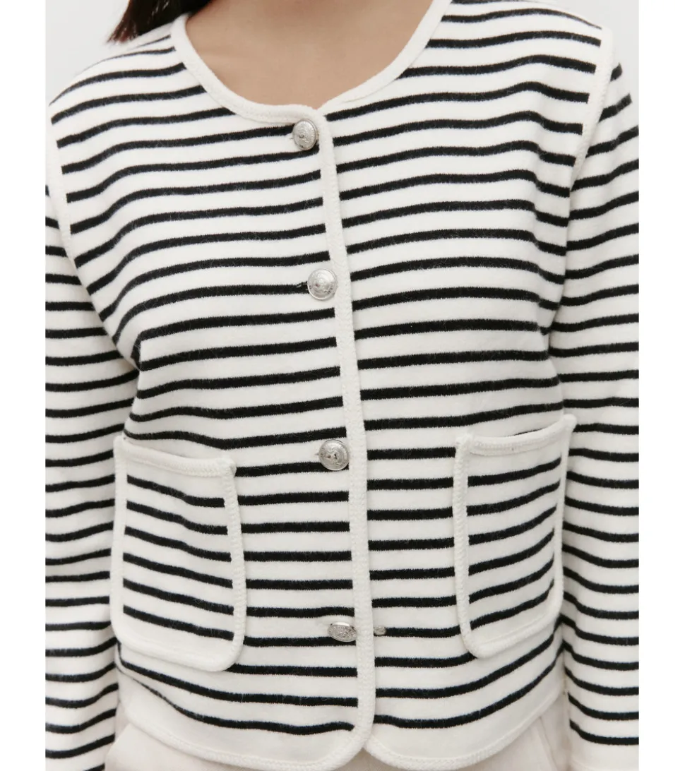 CHAQUETA PUNTO RAYAS