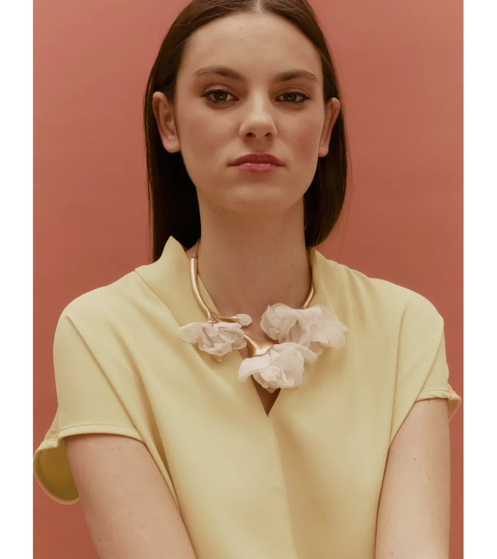 COLLAR FLOR TEJIDO