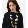 COLLAR MULTICUERDA OVALOS DORADOS