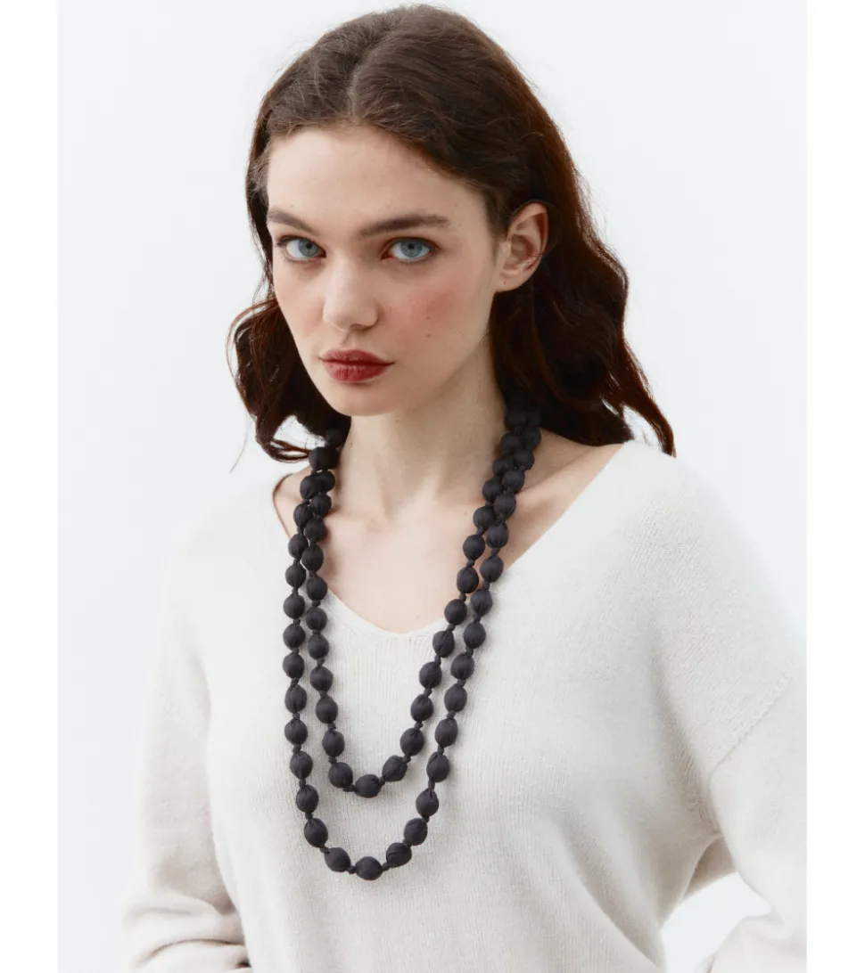 COLLAR SEDA BOLAS