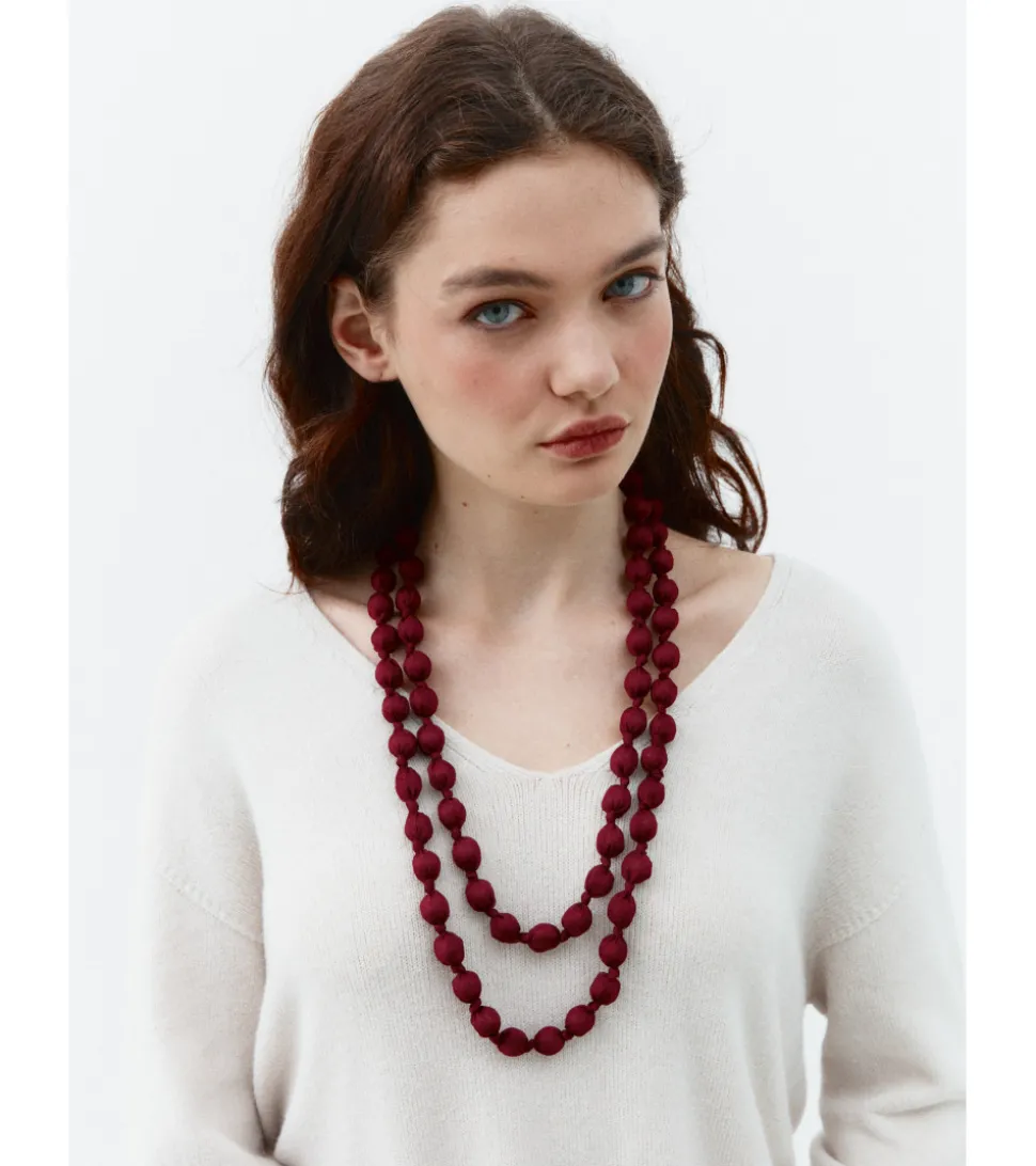 COLLAR SEDA BOLAS
