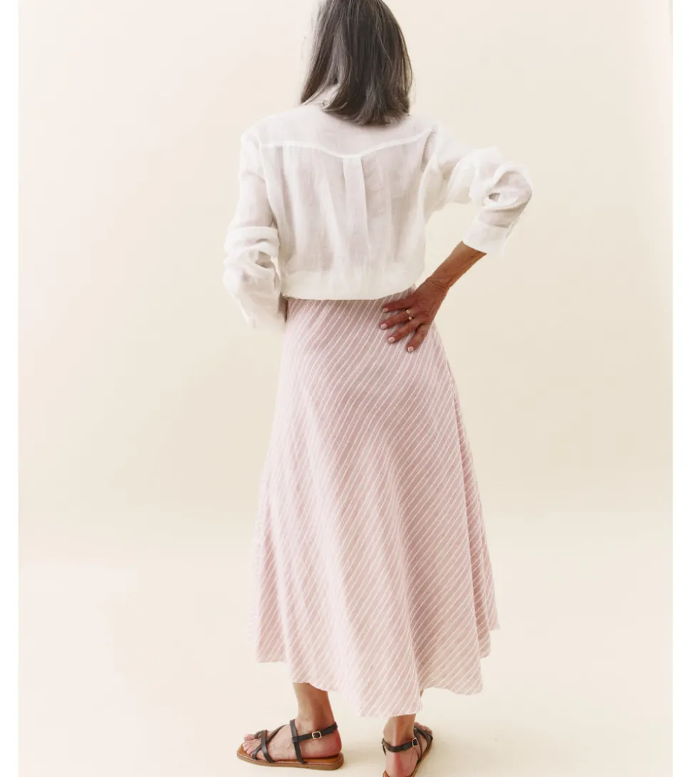 FALDA MIDI RAYAS