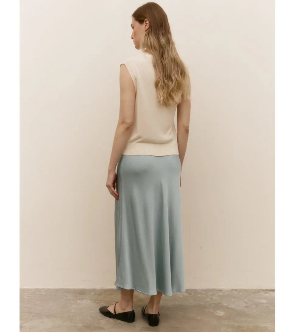 FALDA MIDI SATINADA