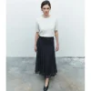 FALDA MIDI TUL HOJAS