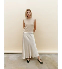 FALDA SATINADA MIDI
