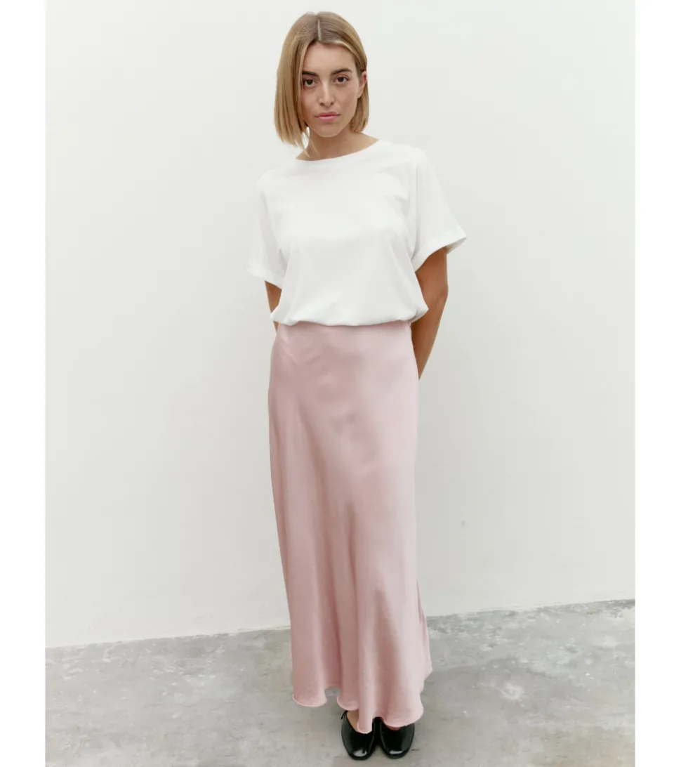 FALDA SATINADA MIDI