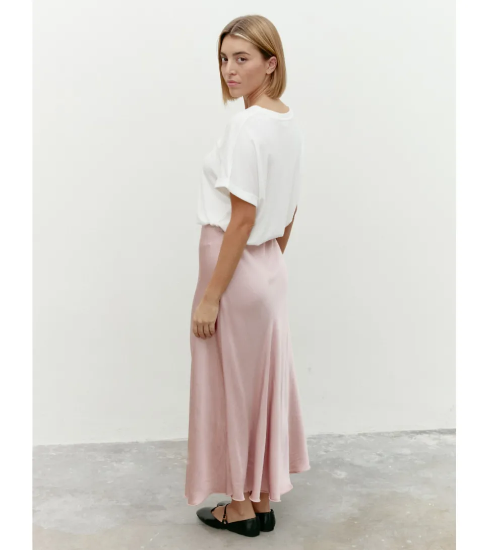 FALDA SATINADA MIDI