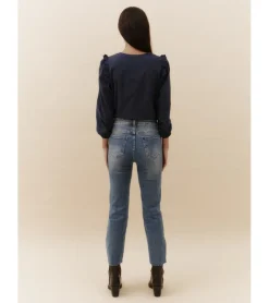 JEANS CROPPED OXFORD