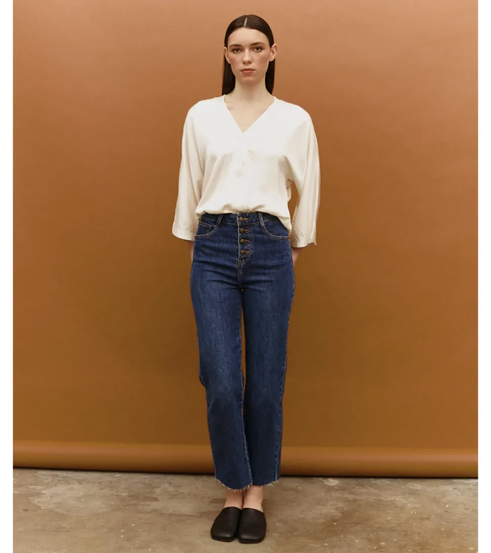 JEANS RECTOS BOTONES