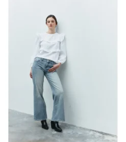 JEANS WIDE LEG TIRO MEDIO