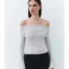 JERSEY CROPPED OFF SHOULDER