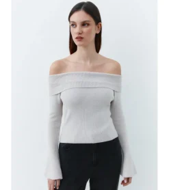 JERSEY CROPPED OFF SHOULDER