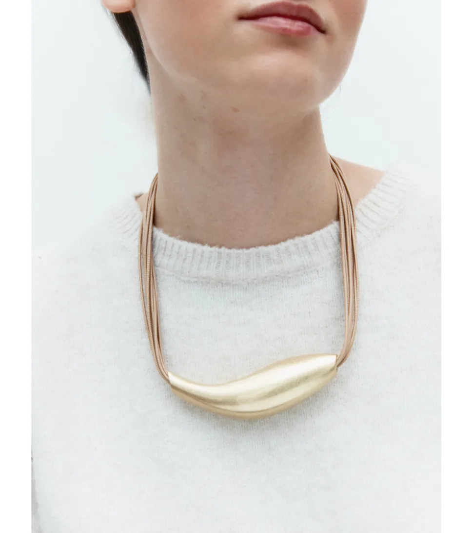 MAXI COLLAR CUERDAS Y ACERO