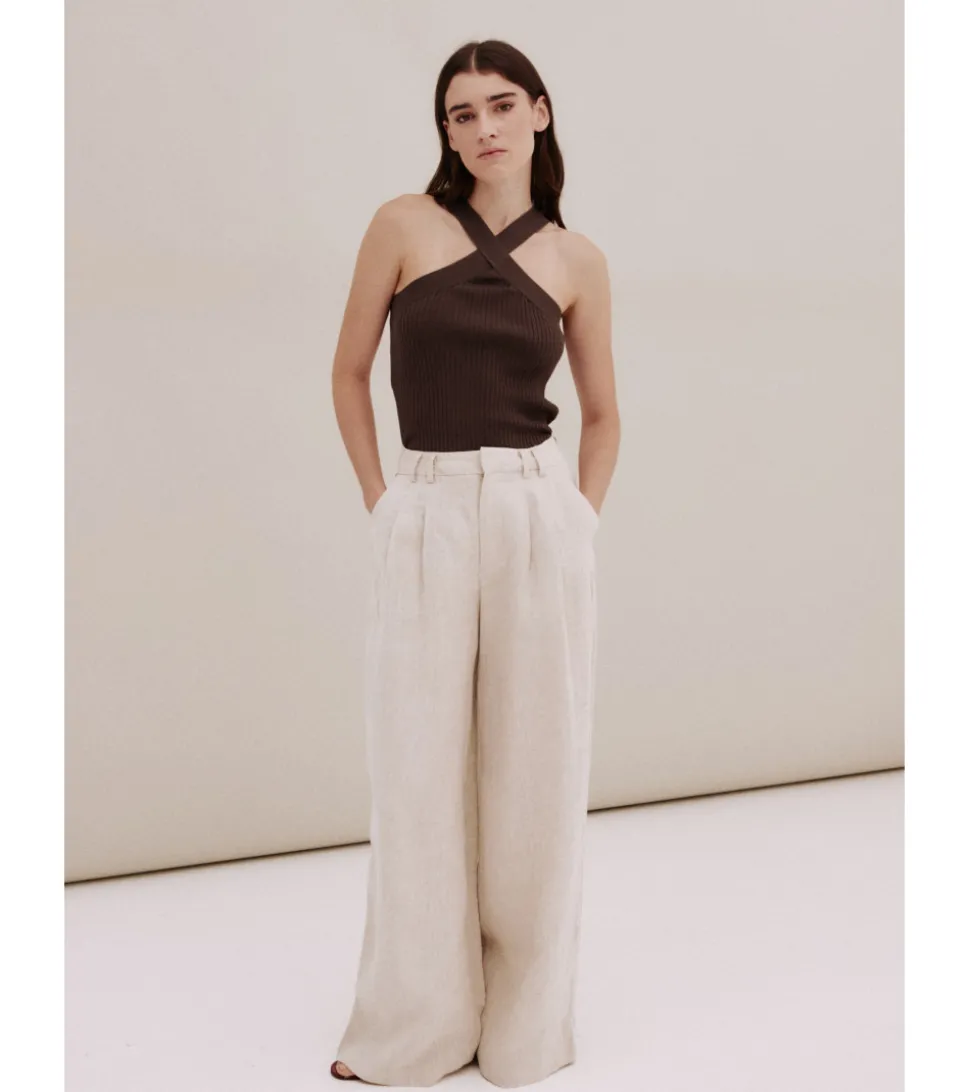 PANTALÓN ANCHO LINO