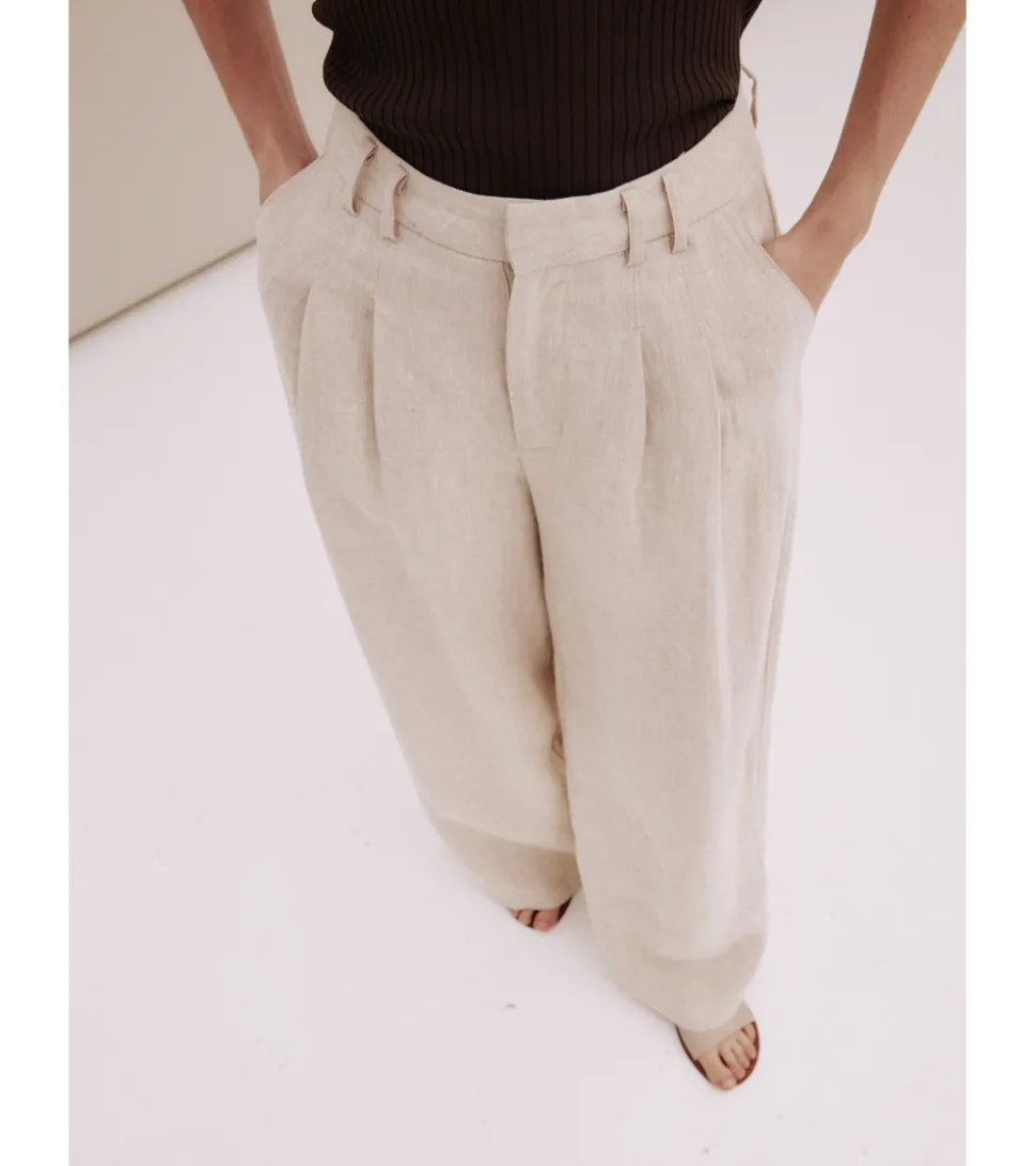 PANTALÓN ANCHO LINO