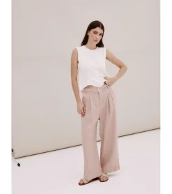 PANTALÓN ANCHO PINZADO