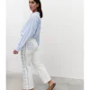 PANTALÓN BORDADO HOJAS