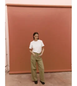 PANTALÓN CUADROS RECTO