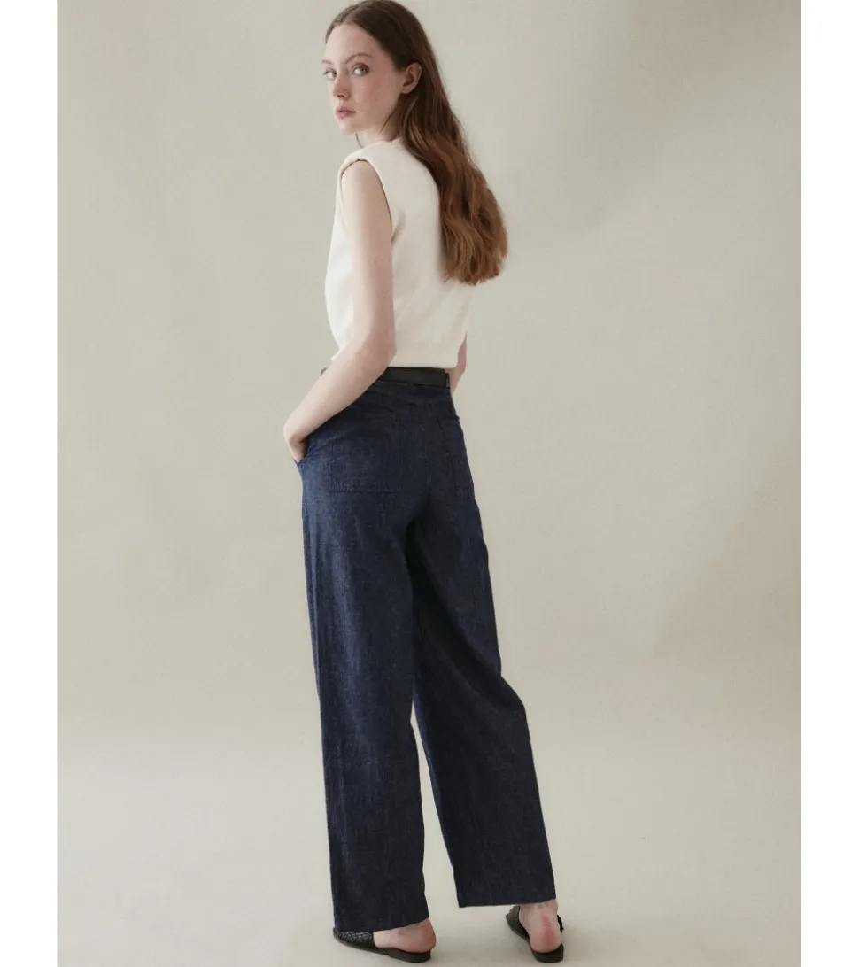 PANTALÓN DENIM CINTURÓN