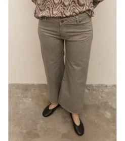 PANTALÓN JASPEADO PATA ANCHA