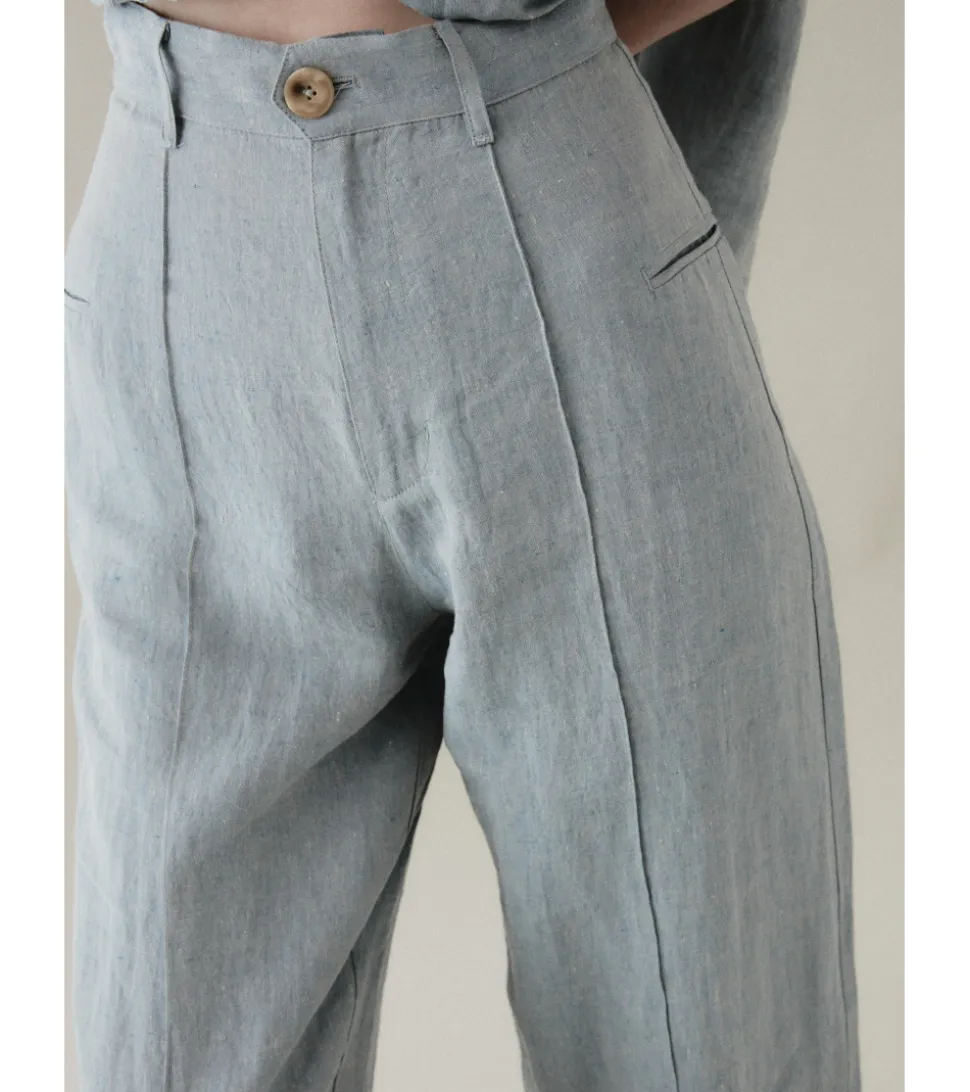 PANTALÓN LINO PUÑOS