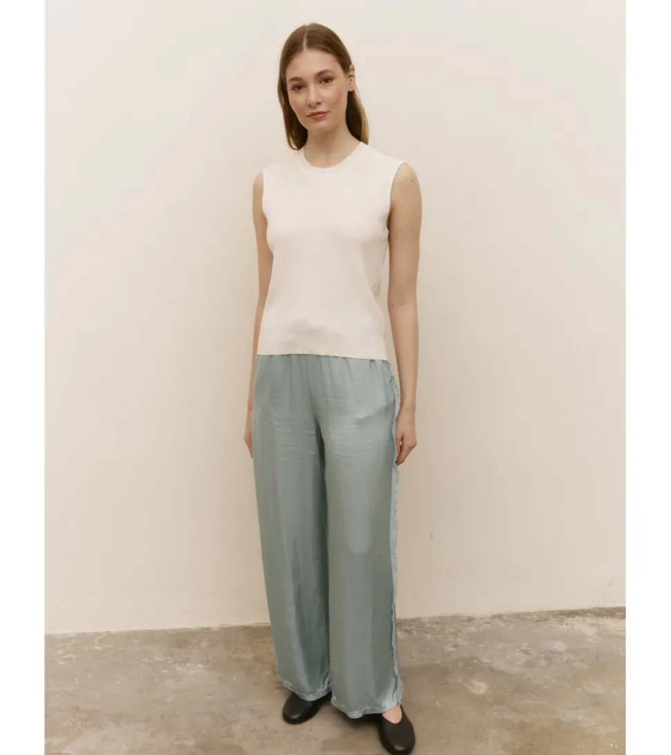 PANTALÓN SATÉN COMBINADO