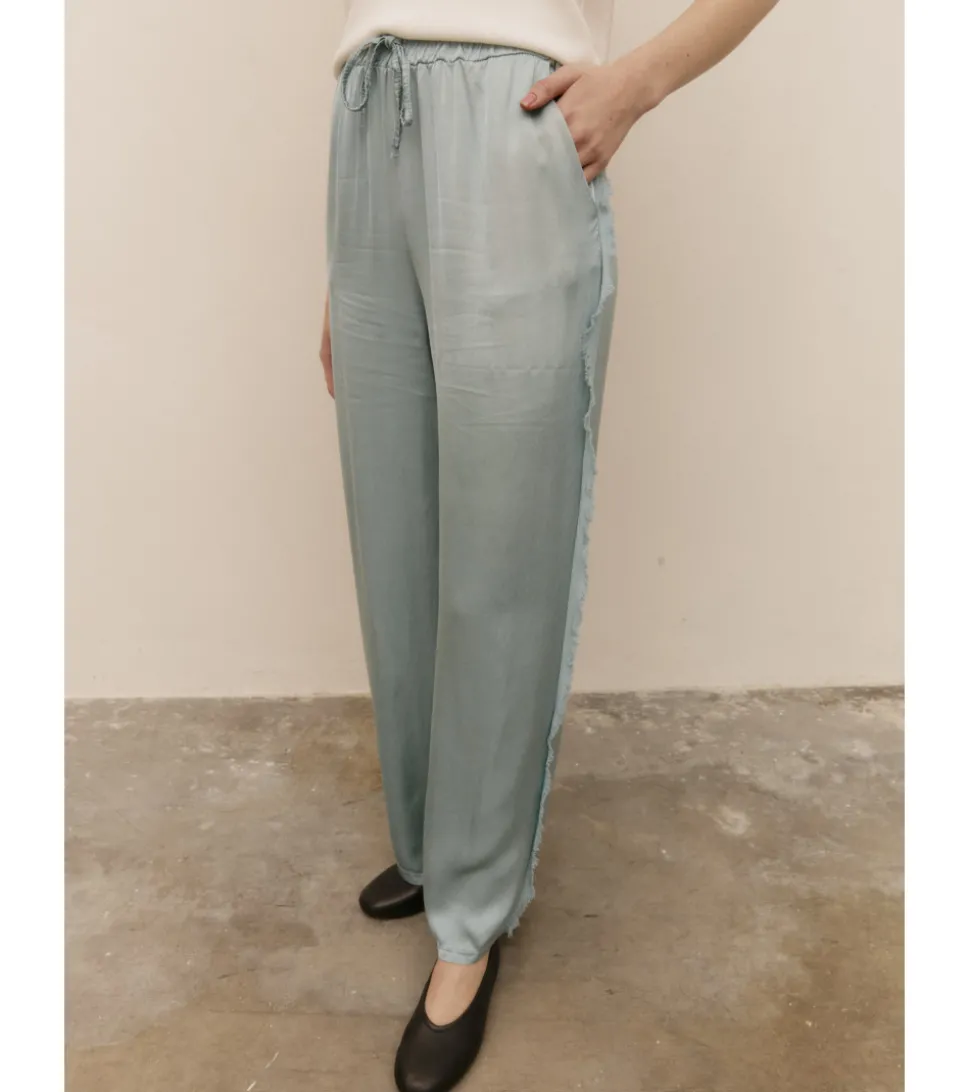PANTALÓN SATÉN COMBINADO