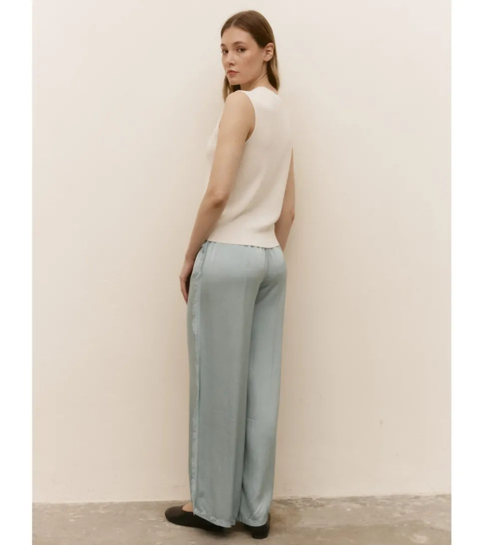 PANTALÓN SATÉN COMBINADO