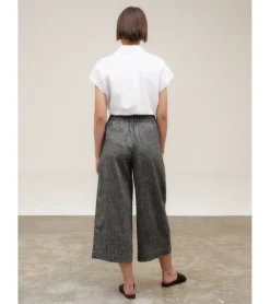 PANTALON ANCHO LINO