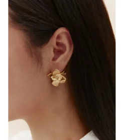PENDIENTES FLOR ACERO