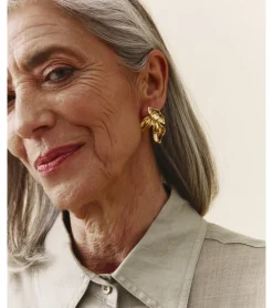 PENDIENTES HOJAS DORADOS