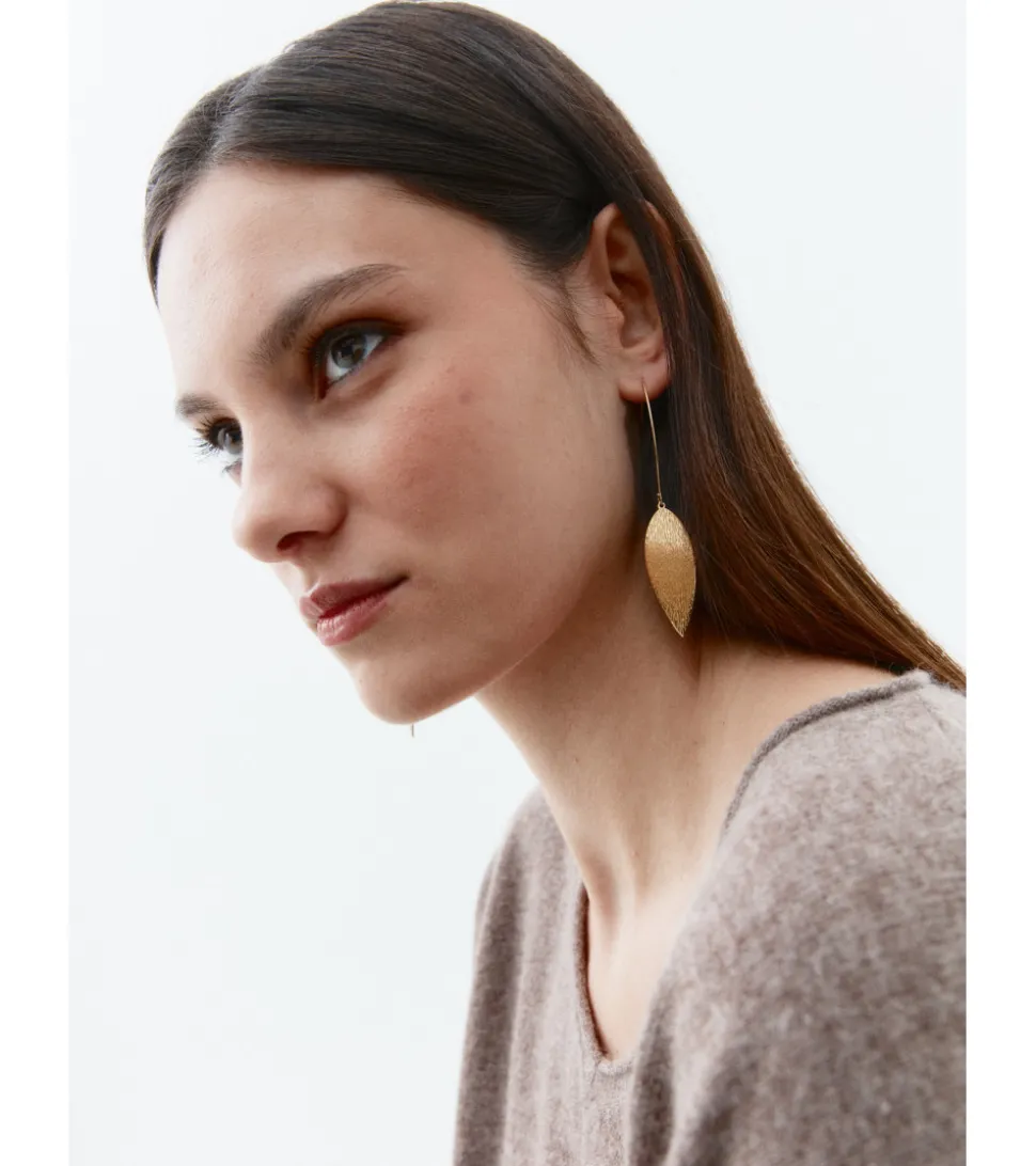 PENDIENTES LARGOS HOJAS